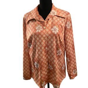 Vintage Polka Dot Button Up Shirt